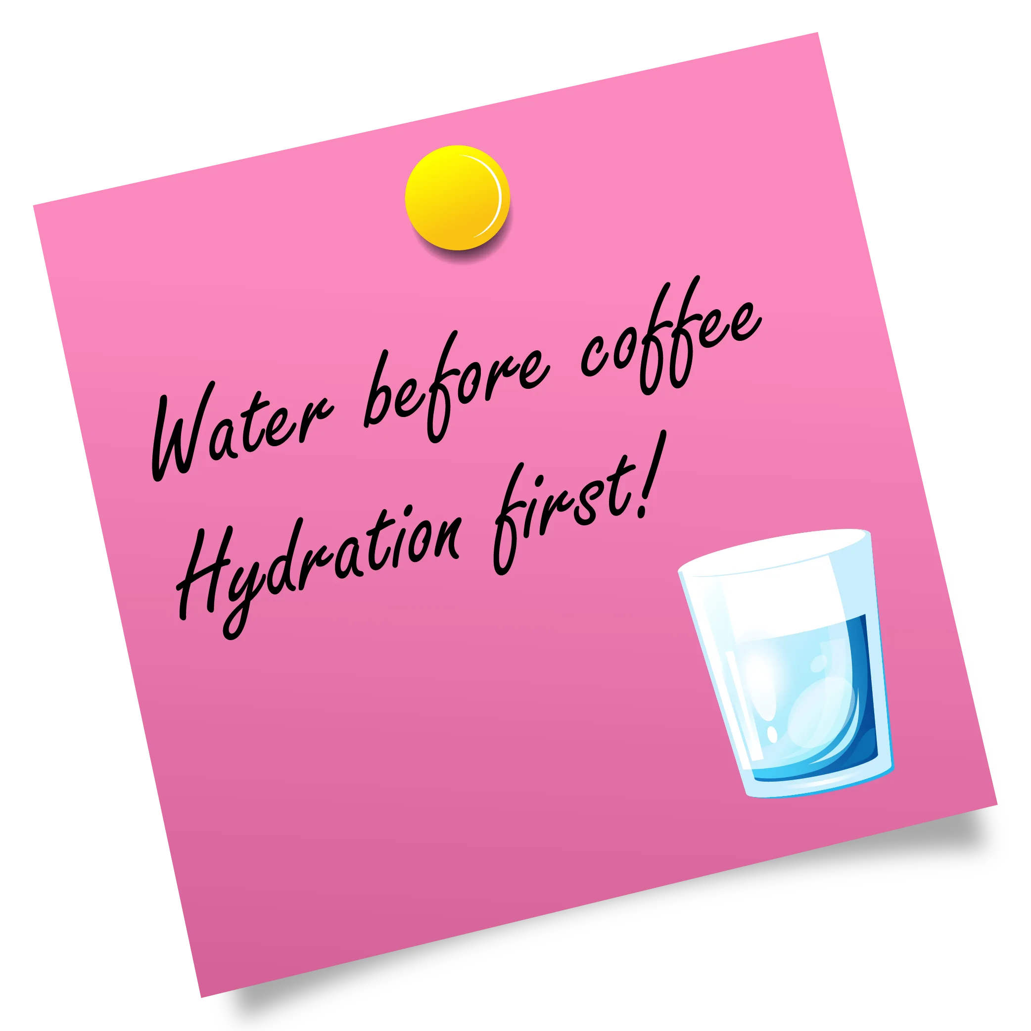 Water befor coffe hydration first